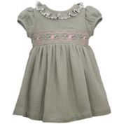 Bonnie Baby&reg; Smocked Dress in Sage