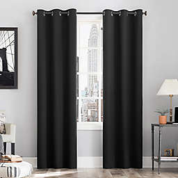 Sun Zero® Cyrus Thermal Total Blackout 63-Inch Grommet Curtain Panel in Charcoal (Single)