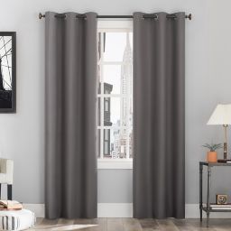 Sun Zero® Cyrus 96-Inch Back Tab 100% Blackout Window Curtain Panel in Grey (Single)