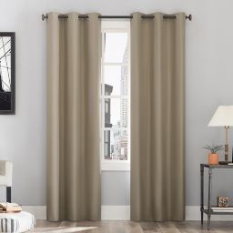 Sun Zero® Cyrus 96-Inch Back Tab 100% Blackout Window Curtain Panel in Stone (Single)