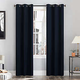 Sun Zero® Cyrus Thermal Total Blackout 96-Inch Grommet Curtain Panel in Navy (Single)