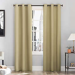 Sun Zero® Cyrus Thermal Total Blackout 96-Inch Grommet Curtain Panel in Soft Gold (Single)