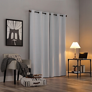 Sun Zero&reg; Cyrus Thermal Total Blackout 96-Inch Grommet Curtain Panel in White (Single). View a larger version of this product image.
