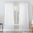 Alternate image 0 for No.918&reg; Emily Voile 84-Inch Rod Pocket Sheer Tab Top Curtain Panel in White (Single)