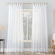 No.918&reg; Emily Voile 63-Inch Rod Pocket Sheer Tab Top Curtain Panel in White (Single)