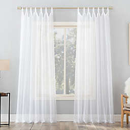 No.918® Emily Voile 63-Inch Rod Pocket Sheer Tab Top Curtain Panel in White (Single)
