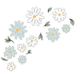 Lambs & Ivy® Sweet Daisy 17-Piece Wall Decals