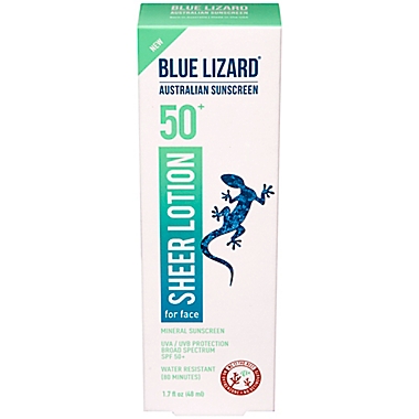 Blue Lizard&reg; Australian Sunscreen 1.7 oz. Sheer Mineral Sunscreen Lotion for Face SPF 50+. View a larger version of this product image.