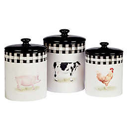 Certified International On the Farm 3-Piece Canister Set