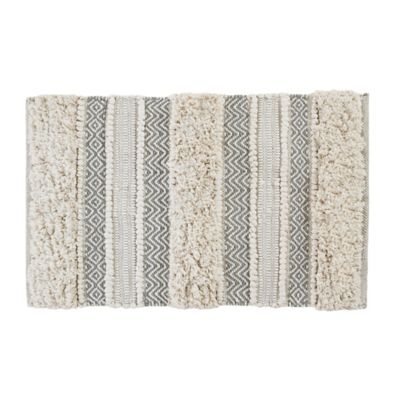 INK+IVY Asher Stripe 20&quot; x 32&quot; Handwoven Bath Rug