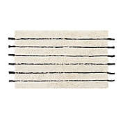 INK+IVY Arbor Stripe 20&quot; x 32&quot; Tufted Bath Rug in Black/Neutral