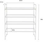 Alternate image 2 for Simply Essential&trade; 4-Tier Expandable Metal Shoe Rack in Bright White
