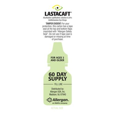 Lastacaft&reg; 2-Pack 0.17 fl. oz. Allergy Relief Eyedrops. View a larger version of this product image.