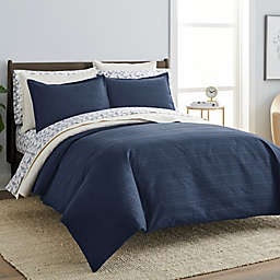 Scott Living™ Aero Cotton 3-Piece Reversible Full/Queen Comforter Set in Crown Blue