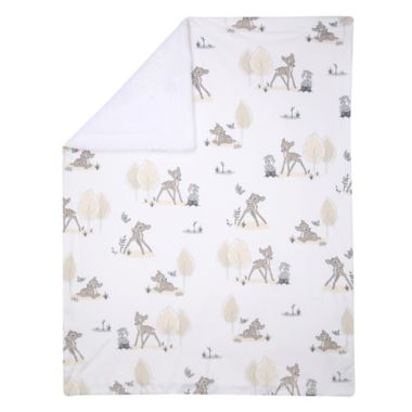 Lambs & Ivy&reg; Bambi Baby Blanket in White. View a larger version of this product image.