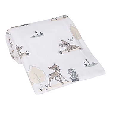Lambs & Ivy&reg; Bambi Baby Blanket in White. View a larger version of this product image.