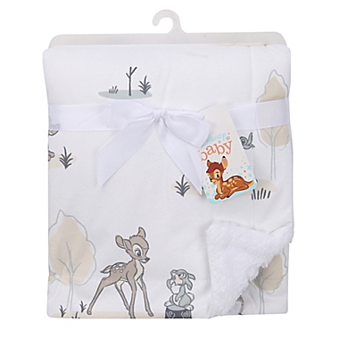 Lambs & Ivy&reg; Bambi Baby Blanket in White. View a larger version of this product image.