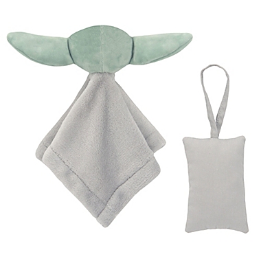 Lambs &amp; Ivy&reg; Star Wars Baby Yoda Lovey Plush Security Blanket &amp; Door Pillow Set. View a larger version of this product image.