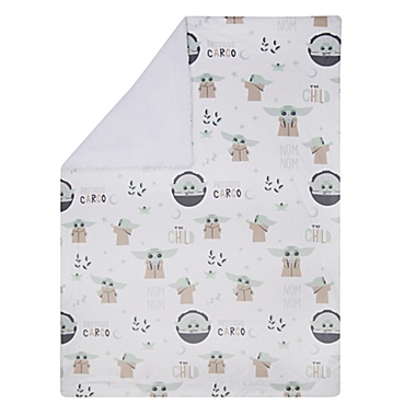 Lambs &amp; Ivy&reg; Star Wars The Child Baby Blanket in White. View a larger version of this product image.