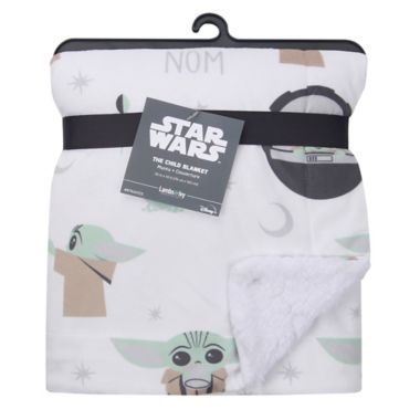 Lambs &amp; Ivy&reg; Star Wars The Child Baby Blanket in White. View a larger version of this product image.