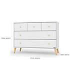 Alternate image 3 for dadada&reg; Austin 5-Drawer Double Dresser in White/Natural