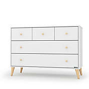 dadada&reg; Austin 5-Drawer Double Dresser in White/Natural