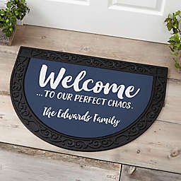 Perfect Chaos Personalized Half Round Doormat