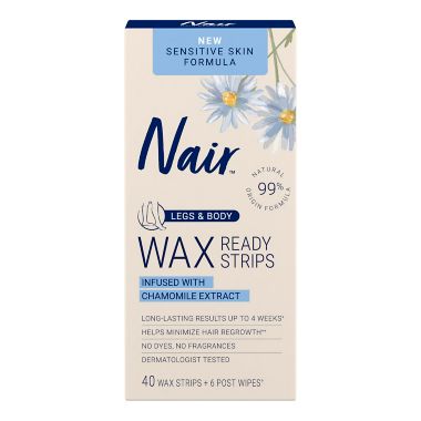 Nair&trade; Hair Remover 40-Count Wax Ready-Strips for Face &amp; Bikini. View a larger version of this product image.