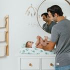 Alternate image 2 for aden + anais&trade; essentials Market Muslin Changing Pad Cover in Grey