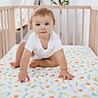 Alternate image 2 for aden + anais&reg; essentials Farm to Table Fitted Crib Sheet in Grey
