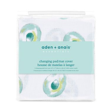 aden + anais&trade; essentials Market Muslin Changing Pad Cover in Grey. View a larger version of this product image.