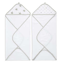 aden + anais® Essentials 2-Pack Hooded Towels in Dusty