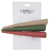Capelli&reg; 3-Piece Matte Pelican Clips in Olive