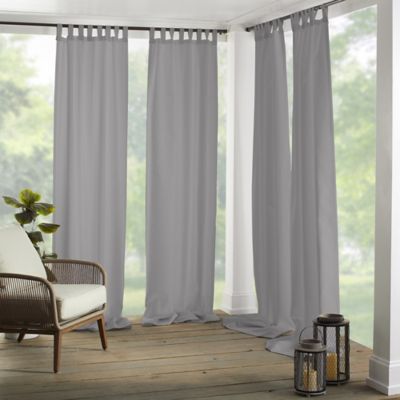 Elrene Home Fashions Matine 84-Inch Tab Top Window Curtain Panel in Grey (Single)