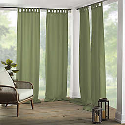 Elrene Matine 108-Inch Indoor/Outdoor Tab Top Window Curtain Panel in Green (Single)