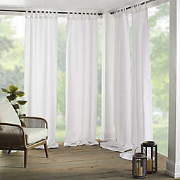 Elrene Matine 95-Inch Indoor/Outdoor Tab Top Window Curtain Panel in White (Single)