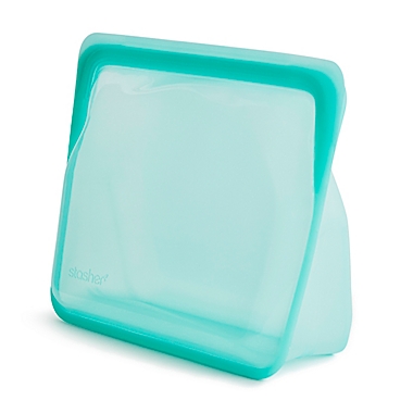 Stasher 56 oz. Reusable Stand-Up Bag in Aqua. View a larger version of this product image.