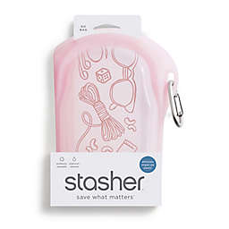 Stasher® Go Bag 18 oz. Silicone Reusable Food Storage Bag in Pink