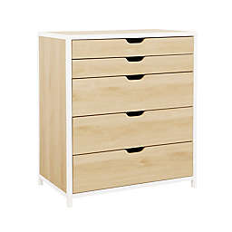 Simply Essential™ Wood and Metal 5-Drawer Dresser in Natural/White