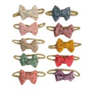 Curls &amp; Pearls Size 0-12M 10-Pack Bow Headwraps