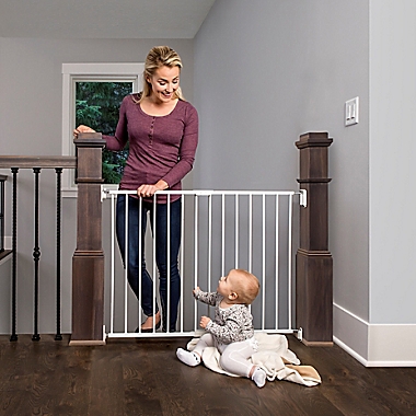 Regalo Top of Stair Baby Gate in White. View a larger version of this product image.