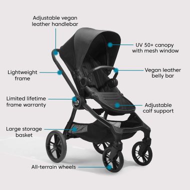 Baby Jogger&reg; City Sights&reg; Single Stroller in Rich Black. View a larger version of this product image.