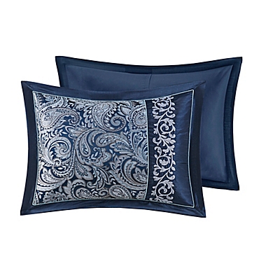 Madison Park&reg; Whitney 7-Piece Jacquard California King Comforter Set in Navy. View a larger version of this product image.