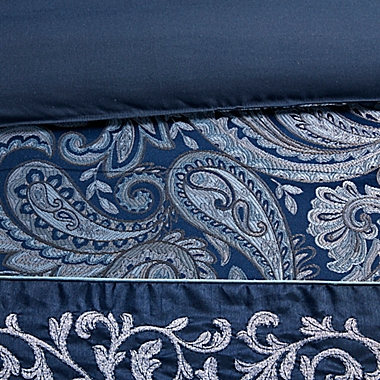 Madison Park&reg; Whitney 7-Piece Jacquard California King Comforter Set in Navy. View a larger version of this product image.