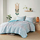 Alternate image 1 for Madison Park&reg; Cardi 3-Piece Reversible Cotton Full/Queen Coverlet Set in Teal