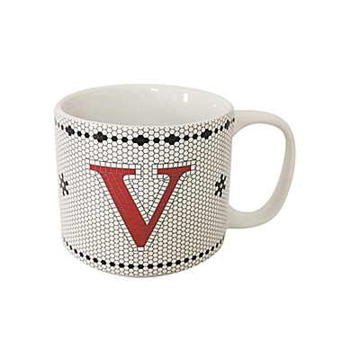 Bee &amp; Willow&trade; Monogram Letter &quot;V&quot; Mosaic Print 16 oz. Mug. View a larger version of this product image.