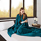 Alternate image 5 for Beautyrest&reg; Heated Microlight to Berber Full Blanket in Teal