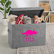 Triceratops Personalized Felt Toy Box