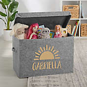 Watercolor Brights Sunshine Personalized Felt Toy Box