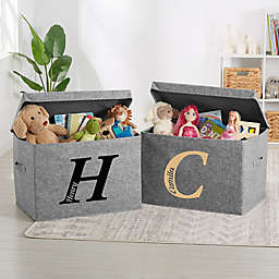Personalized Initial Personalized Felt Toy Box